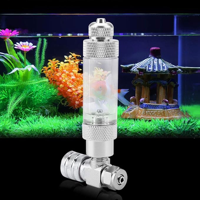 Carbon Dioxide Refiner, CO2 Regulator Needle Check Valve Bubble Counter Carbon Dioxide Atomiser for Aquarium Plants Fish (03#)
