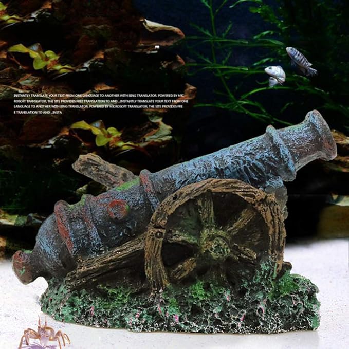 POPETPOP Fish Tank Simulation Resin Pirate Ornament Aquarium Decorations - Creative Fish Tank Decor Aquarium Landscape - Fish Tank Accessories