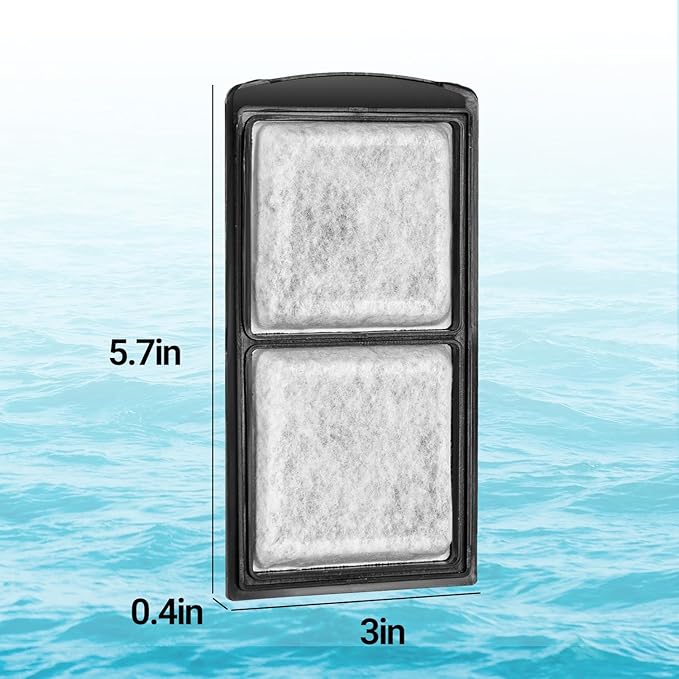 ReptiZoo Replacement Filter Cartridge for Turtle Tank, 3-Pack Internal Filter Accessories for GLB08