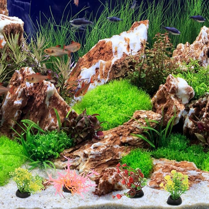 STOBOK Simulation Water Grass Aquarium Plants Fish Tank Decor Artificial Plastic Plants for Aquarium Landscape and Fish Shelter 20Pcs