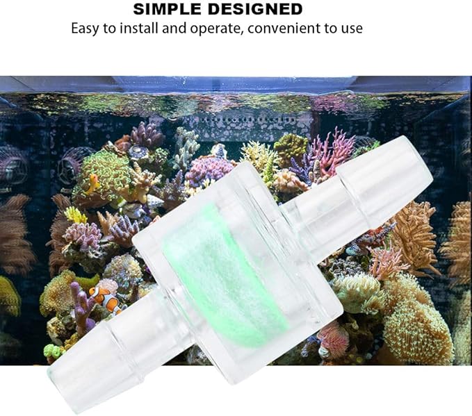 10PCS Aquarium Filter Tube, ABS Silicone Tube Filter, Plastic Fish Tank Check Valve for Fish Tanks and Aquarium(8MM)