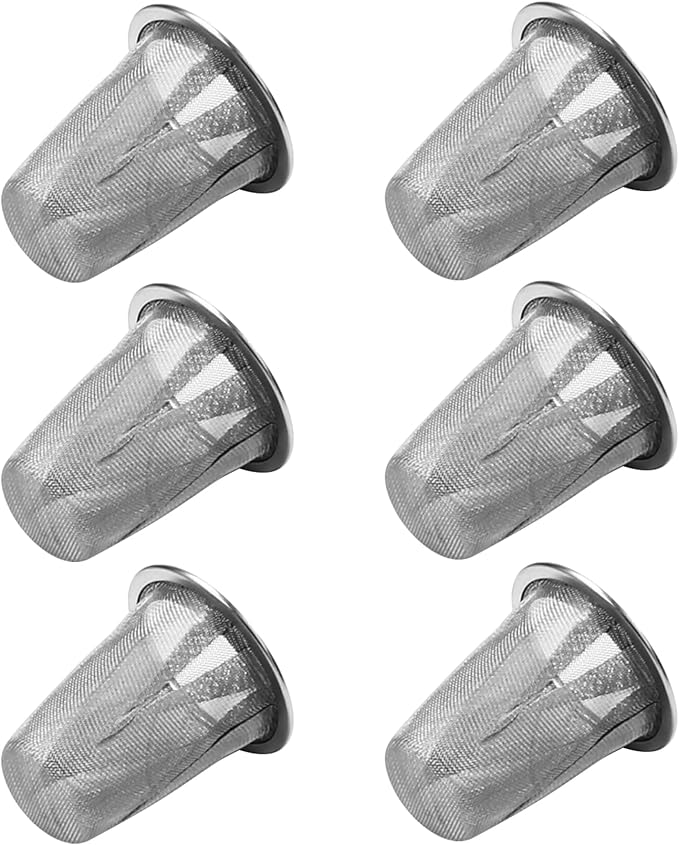 Whiskey Smoker Screen Filter - 6PCS 1.22" Diameter Screen Bowl Top Mesh Set, Stainless Steel, Washable, Mesh Screen Filter Bowl for Skull Cocktails and Whiskey Kit