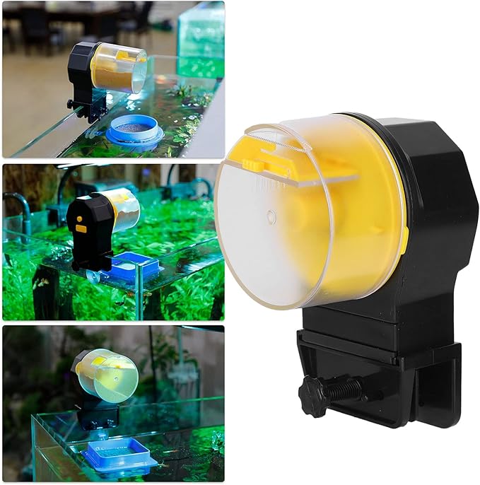 Ymiko Automatic Fish Feeder, Flexible, Material Versatile Food Options (#12)