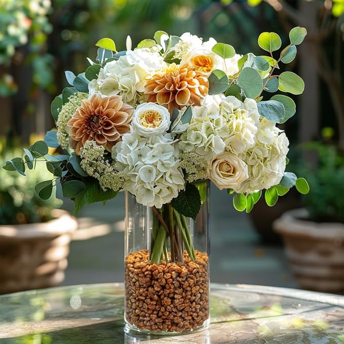 HappyFiller 2-5mm Decorative Succulent Cactus Gravel,Terrarium Small Rocks,Indoor Plants Orchid Soil Cover Stones,Candle Holder Vase Filler Decor Pebbles,0.88 LB Brown