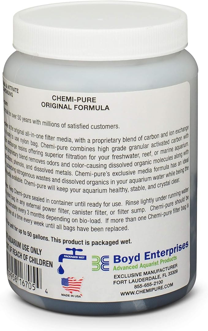Boyd Enterprises ABE16705 Chemipure Filter Media for Aquarium, 10-Ounce (Pack of 3)