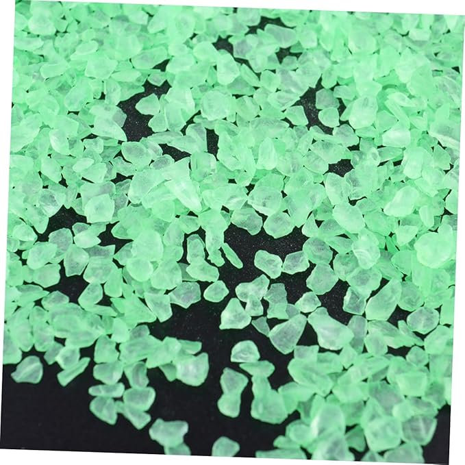 Ciieeo 2pcs Glass Decorative Sand for Micro Landscape and Aquariums Green Sand for Fish Tanks Flowerpots and Glassware Decor