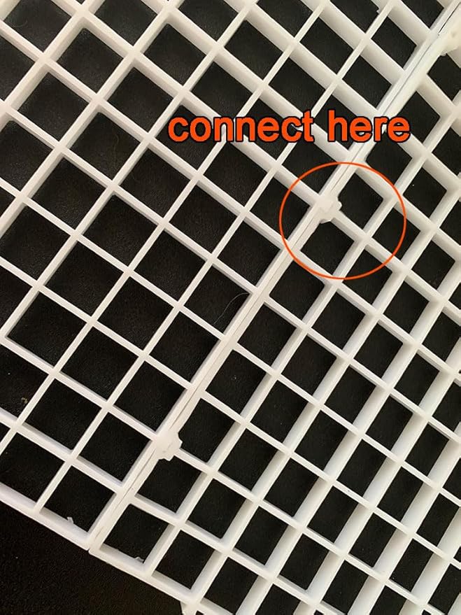 5 Pcs Aquarium Divider Tank Divider Panel Adjustable Plastic Bottom of Fish Tank Isolation for Shrimp Guppy Separation Easy to Cut Install with 10 Pcs Sucker (White)