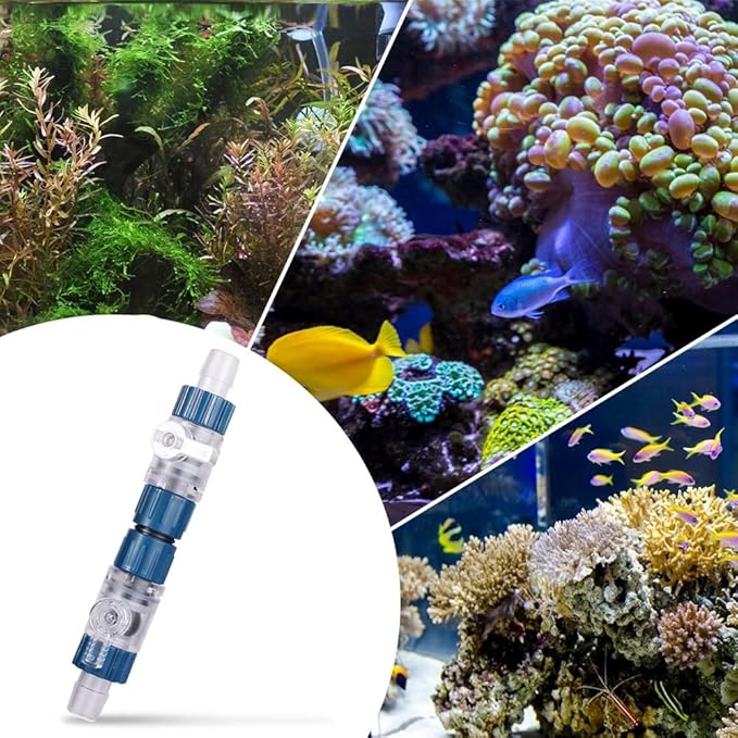 MiOYOOW Aquarium Hose Valve, Fish Tank Hose Connector Fishbowl Water Flow Control Valve with Quick Release Handle for Aquariums Fish Tanks