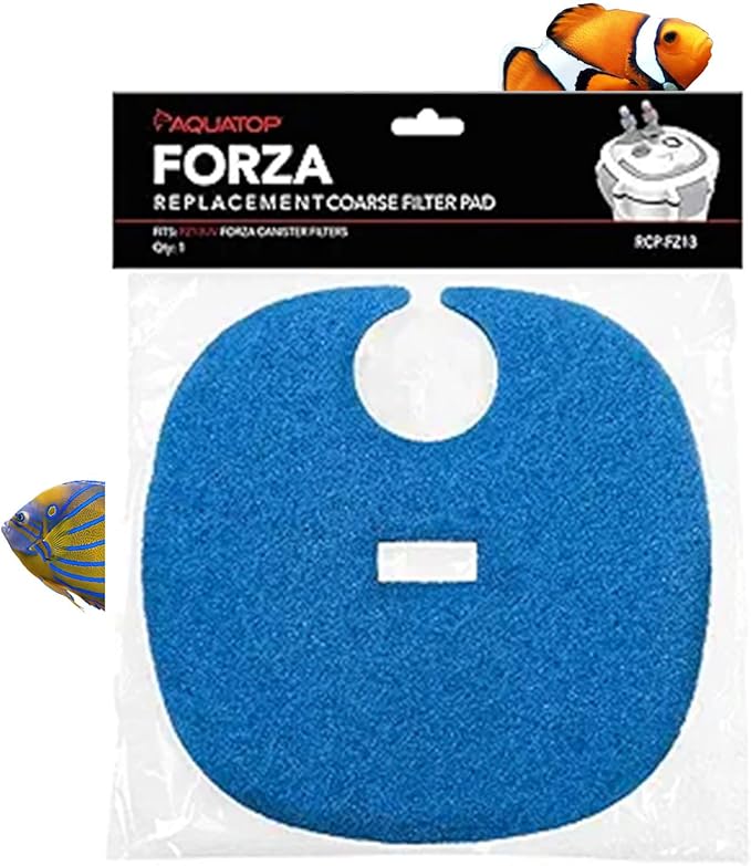 AquaTop Coarse Blue Filter Sponge with Bag & Header - Fits FZ13 Canister Filter - Traps Large Dirt for Cleaner Water – Ideal for Fresh & Saltwater