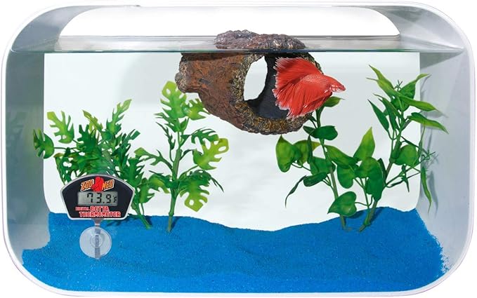 Zoo Med 3 Pack of Artificial Betta Tank Plants, Papaya Plant, with Suction Cups