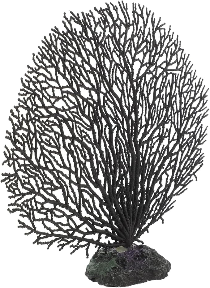 Coral Aquarium Decorations Artificial Fake Coral Reef Decor Fish Tank Ornaments Fish Tank Accessories for Home, Black