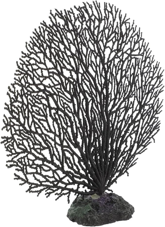 Coral Aquarium Decorations Artificial Fake Coral Reef Decor Fish Tank Ornaments Fish Tank Accessories for Home, Black
