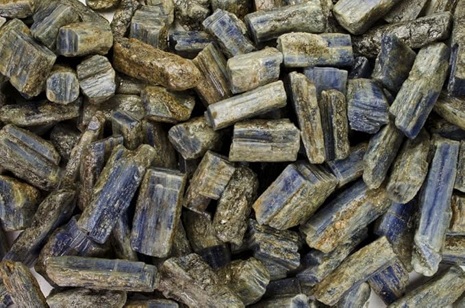 Fantasia Materials: 1 lb Thick Blue Kyanite Rough Stones from India