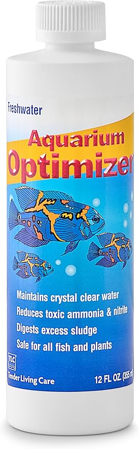 TLC Products, Freshwater Aquarium Optimizer, Aquarium Water Clarifier, Reduces Ammonia, 12 Fl Oz