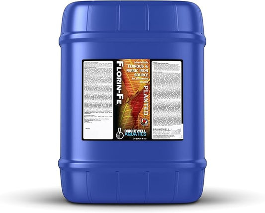 Brightwell Aquatics Florin-Fe Iron Supplement for Planted Aquariums – Dual-Action Iron Source for Plant Growth, Chlorophyll & Vibrant Foliage – Daily Dosing, 20L
