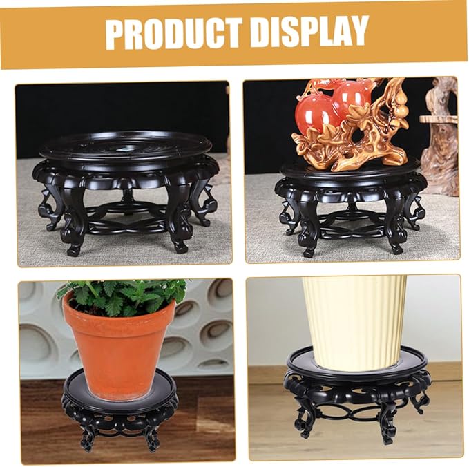 SUPVOX Resin Tray Pedestal Stand for Vase Aquarium Flower Pot Statue Decorative for Home Decoration and Display Ornaments