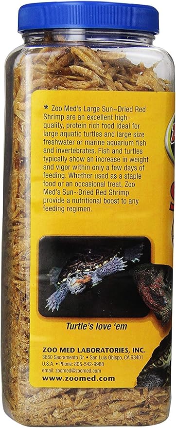 Zoo Med Large Sun-Dried Red Shrimp 5 oz - Pack of 12