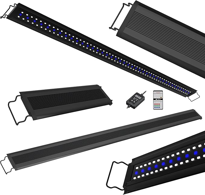 Aquatop SkyAqua Marine LED Saltwater Aquarium Light, 14000K Spectrum – Fits 18-24-Inch Tanks, 3 Position Toggle Switch & Included Remote Control, Aquarium Lights for Fish Tanks, UL & CSA