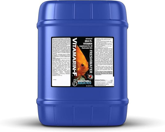 Brightwell Aquatics Vitamarin-F – Complete Vitamin Supplement for Freshwater Fish & Invertebrates – Supports Health, Color & Spawning – No Refrigeration, 20L