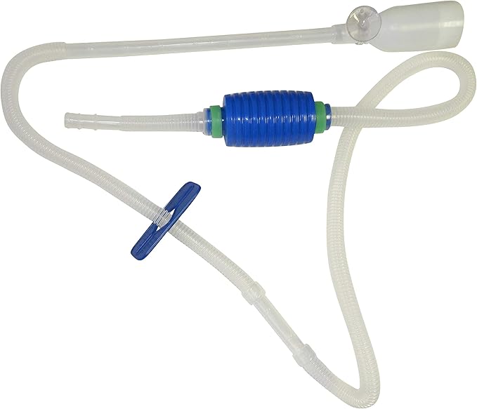 Dependable Industries Aquarium Cleaner Siphon Pump Fish Tank Gravel Sand Cleaner with Long Nozzle with Water Flow Controller