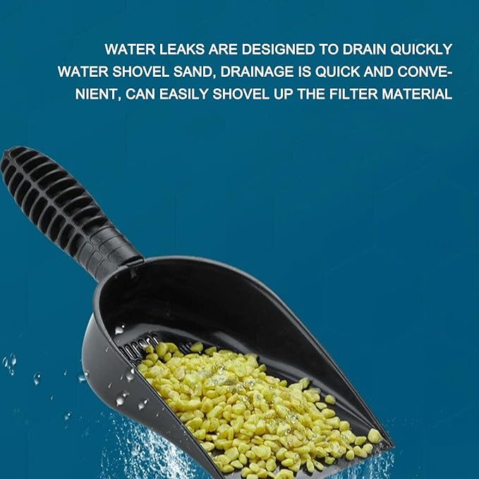Fish Tank Sand Shovel, Aquarium Sand Scoop, Multi Purpose Litter Scooper with Detachable Handle, PVC Material for Cleaning Fish Tank Gravel, Pet Litter Box and Beach Play, 1PCS