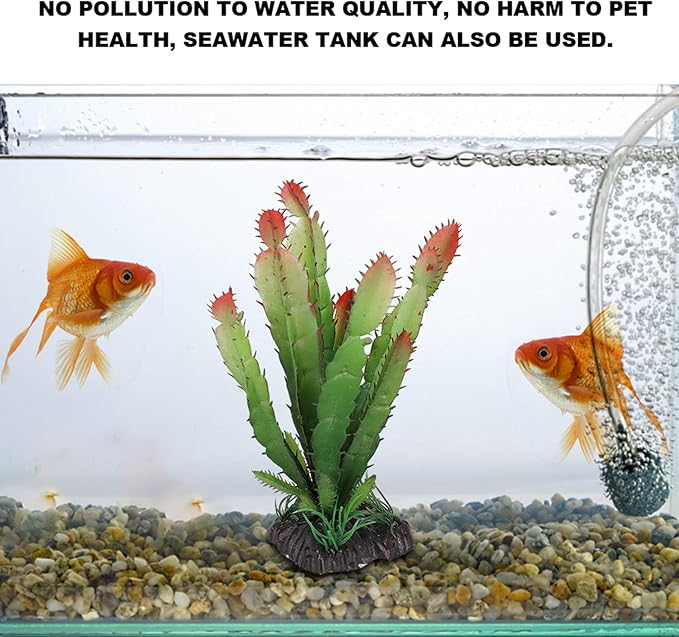 Zerodis Artificial Plant, Simulation Plastic Aquatic Plants Terrarium Reptiles Habitats Decoration Home Decor for Fish Aquarium Landscape