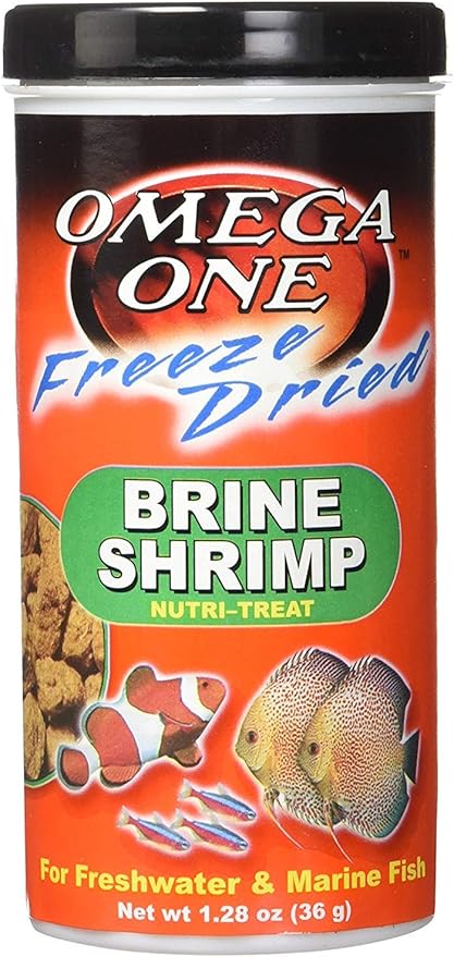 Omega One Freeze Dried Brine Shrimp 1.28 Oz (3 Pack)