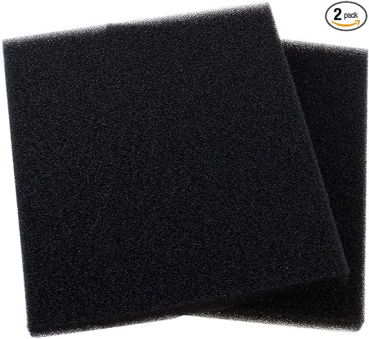 AQUANEAT 2 Pack Aquarium Bio Sponge Filter Media Pad Cut-to-Size Open Cell Foam Sheet for Fish Tank Sump (9" x 9" x 1")