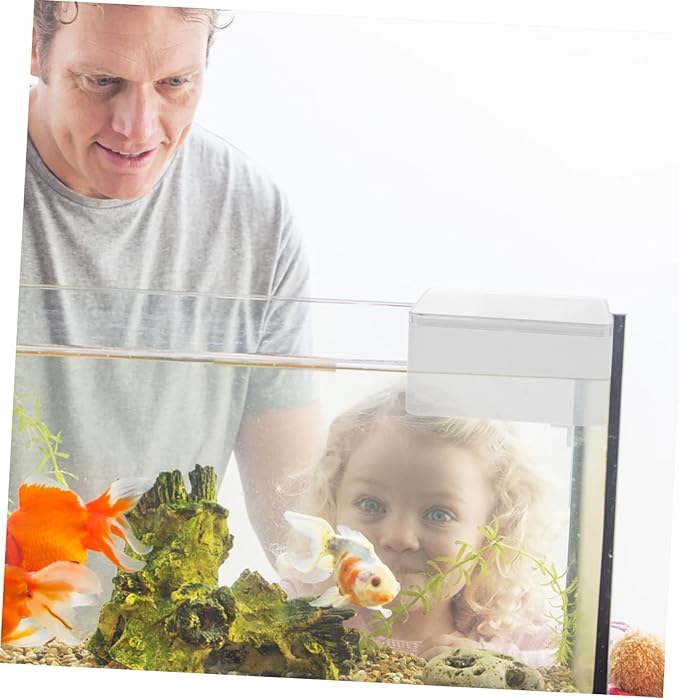POPETPOP 1set Automatic Fish Feeder for Small Aquariums Timer-Controlled Fish Food Dispenser Durable Material Prevents Food Clogging Easy Setup
