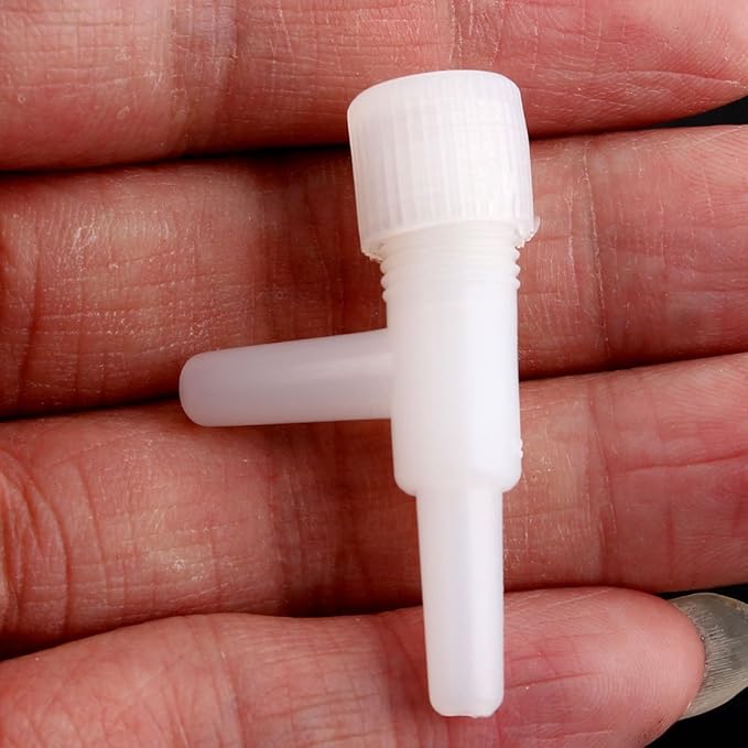 uxcell Aquarium Plastic 2 Way 3mm Inner Dia Air Line Tubing Flow Control Valve 50 Pcs