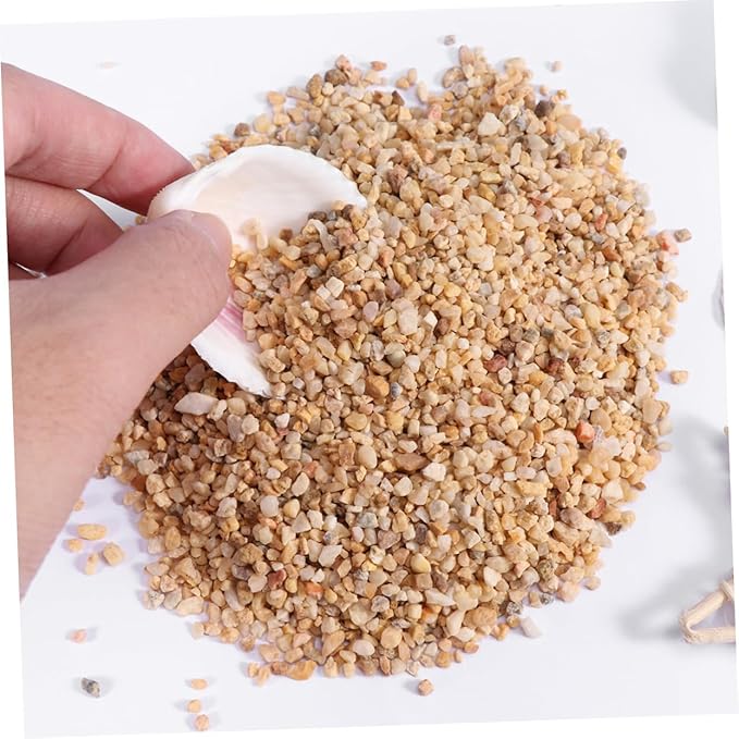 MERRYHAPY 500G Natural Aquarium Bottom Sand for Fish Tanks Gravel Grain for Aquariums Terrariums and Decorative Displays