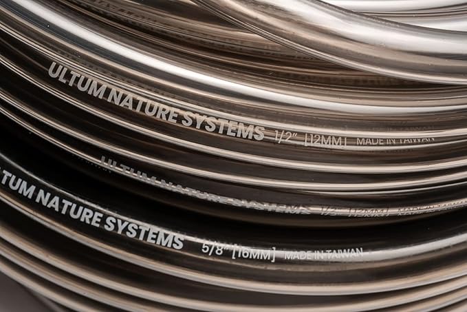 Ultum Nature Systems Vinyl Tubing for Delta Aquarium Canister Filter, Quick Release, Pumps, Fish Tanks and Aquatic Systems (1/2 Inch, 5 Feet)