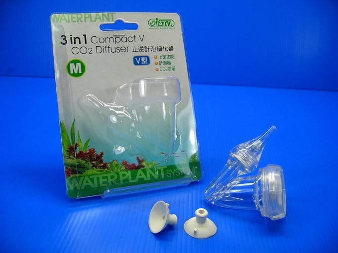 Ista 551 3 in 1 CO2 Diffuser Bubble Counter Check Valve 20mm (M)- Aquarium Plant Tank, Clear