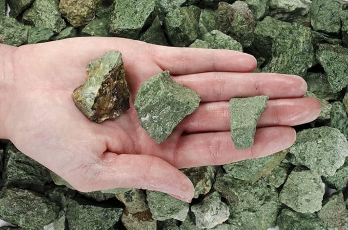 Fantasia Materials: 2 lbs Green Volcano Rough Stones from India