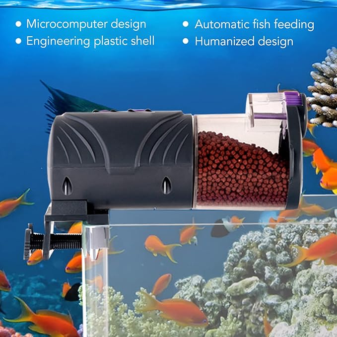 Intelligent Automatic Fish Feeder, Efficient Electric Fish Timer Dispenser, Ideal for Busy Workers and Travelers