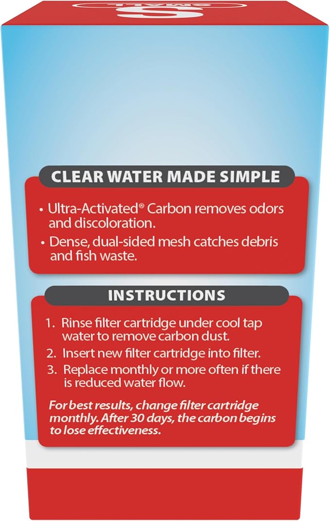 Tetra Whisper Small Filter Cartridges for Aquariums, 6 Count, Ready to Use, Fits Tetra Whisper Filters for Fish Tanks 1 - 4 Gal