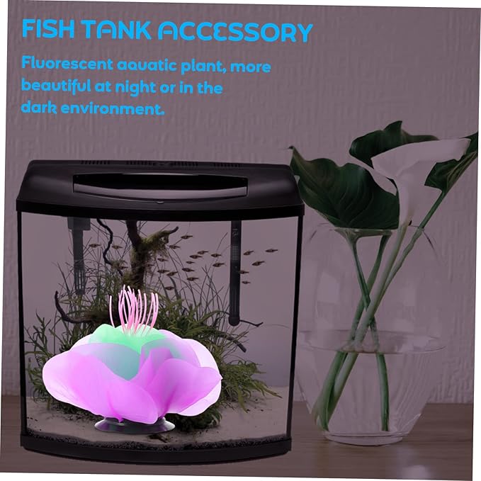BESPORTBLE Colorful Water Lily Aquarium Decoration Fish Tank Adornment for Aquatic Landscapes Compact and Lightweight Design for Enhancing Fish Tank Aesthetics Vivid and Attractive Water
