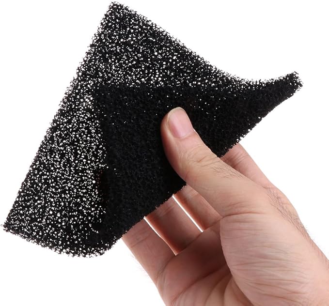 5Pcs Aquarium Filter Pad Replacement Activated Carbon Sponge Foam Media Pad Compatible with Fish and Reef Aquariums Heater Light Thermometers Gravel Sand Decorations Tank Decorations