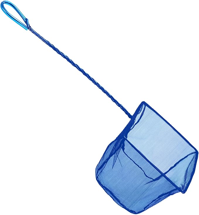 SunGrow Betta Fish Net, Secure Delicate Fin, 5x4 Inches with 11 Inches Handle, Extra Soft Nylon Net, Easy Routine Aquarium Tank Maintenance, Fish Tank Supplies