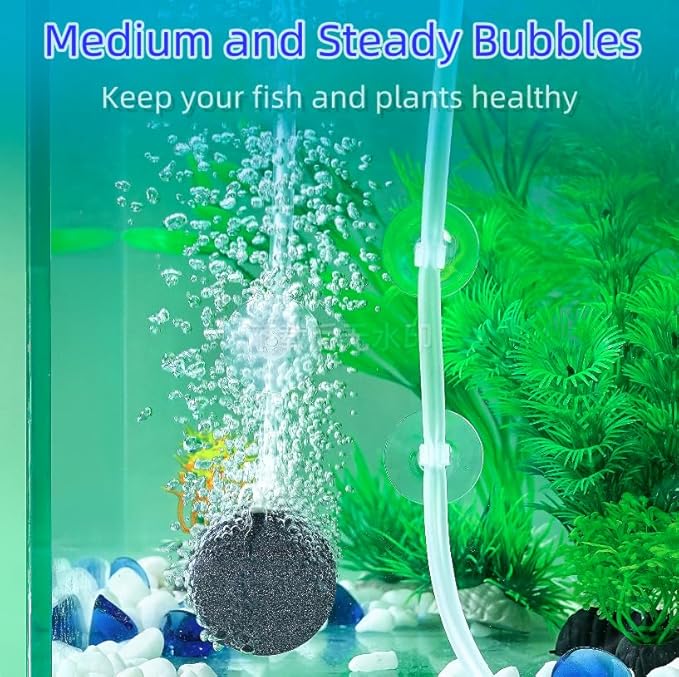 AQUANEAT Air Stone Disc, 4 Packs, Aerator Bubble Diffuser, Air Pump Accessories for Hydroponics, Aquarium Fish Tank, Ponds, DWC Reservoirs and Circulation System (1.5 inch)