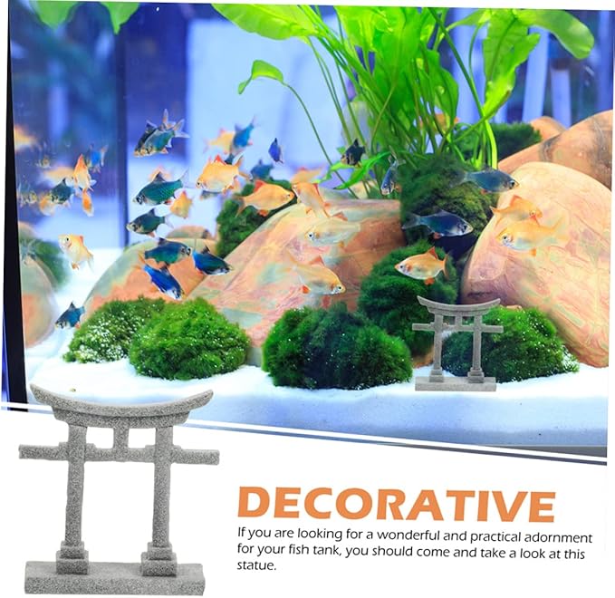 balacoo Outdoor Stone Craft Fish Tank Decor Aquarium Ornament Sand Table DIY Ornament Garden Statues