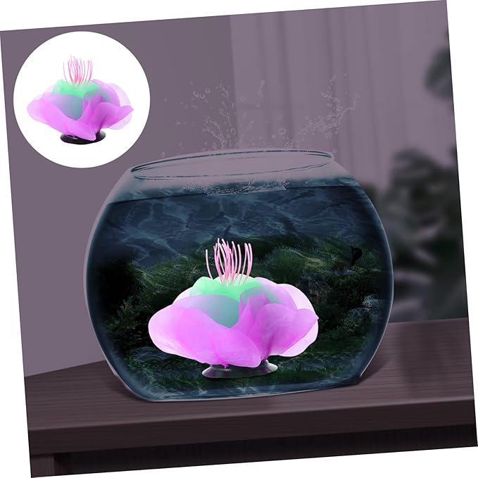 MERRYHAPY Artificial Aquatic Plant Coral Adornment for Fish Tanks Dark Silicone Decoration Lightweight Fish Tank Accessories Ocean-Inspired Aquarium Decor Safe for