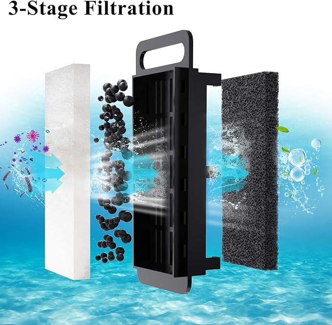 8 Pack Aquarium Filter Cartridges Compatible with NICREW Slim Filter, Fish Tank Filter Cartridges Replacement