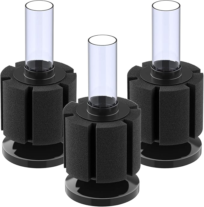 Pawfly 3 Pack Aquarium Sponge Filter Aquarium Air Pump 50 GPH Fish Tank Oxygen Pump