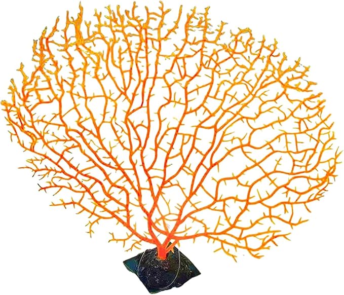 Artificial Coral Branch Decor Faux Reef Sea Fan Decorations for Aquariums Fish Tanks Landscape Ornament