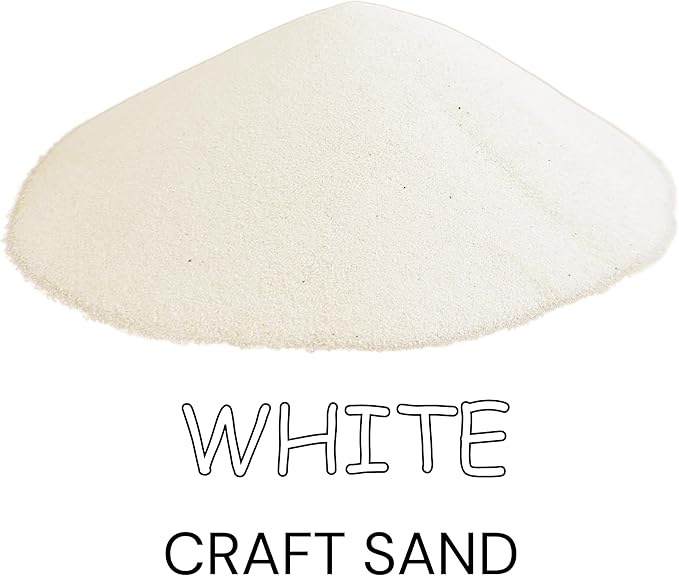 3 lb Natural White Sand for Sandbox, Sand Art, Home Decor, Sensory Bin, Aquarium & More, Odorless, Non-Toxic, Safe for Kids & Pets, Versatile, and Clump-Free for Easy Handling