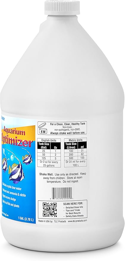 TLC Products, Saltwater Aquarium Optimizer, Aquarium Water Clarifier, Reduces Ammonia, 1 Gallon (3.78L)