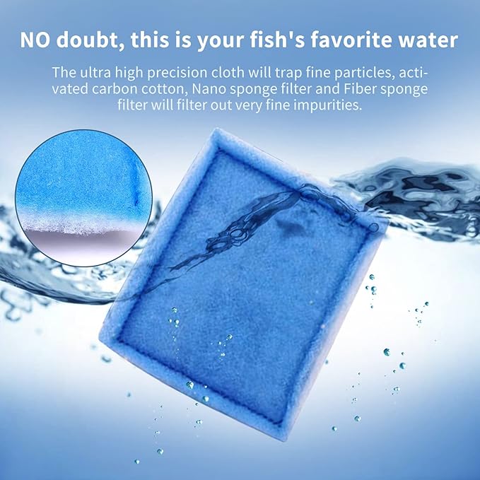 10-20 Gallon Aquarium Filters EZ-Change #2 Filter Cartridge fit Aquarium Filter Cartridge 10 to 20 Power, for Healthier Fish (10 Pcs)