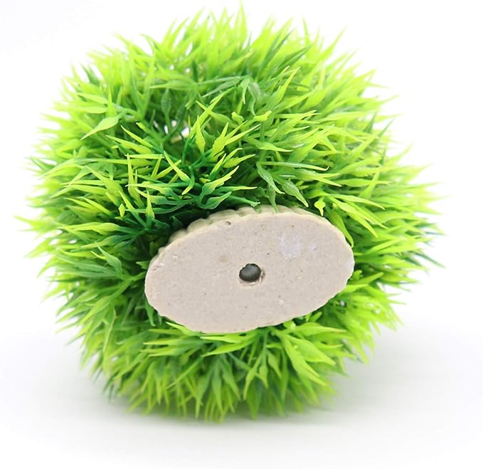 Besimple 4 Pack Aquarium Plastic Plants Grass Ball, Artificial Marimo Balls Green Water Plants Fish Tank Decorations