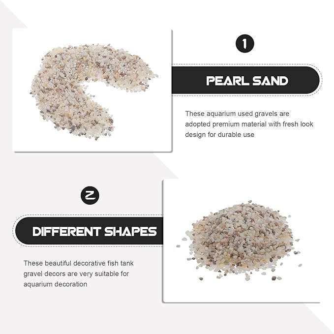 BESTYASH Aquarium Gravel and Polished Natural Pebbles 1kg for Fish Tank Decoration Aquarium Rocks and Sand for Freshwater Aquatic Pets Suitable for Vase Filling and Landscaping